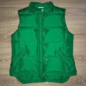 J Crew barely worn green vest!
